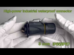 Conector de alta potência masculino-feminino IP65 IP67 Conector à prova d'água de 3 núcleos exterior