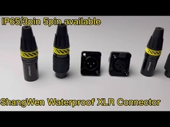 Pequeno conector de alimentação XLR Conector de conector masculino de 3 pines à prova d'água para o exterior