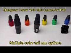 Conector de 4 pines XLR Socket Conector elétrico masculino Tipo D