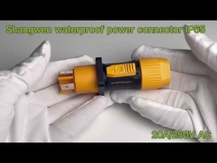 Conector de alimentação impermeável masculino e feminino industrial Ip65 exterior