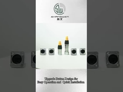 IP65 impermeável Rj45 Conector masculino e feminino Botão de metal Modelo de atualização