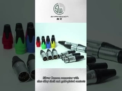 Conectores de áudio-vídeo XLR de 6 polos para áudio e vídeo profissionais