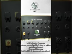 IP67 M19 Conector 6 pin Amarelo 15A Soldador Super moldado Alumínio Ligação Shell Nylon