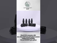 Acessórios de conectores IP67 de forma D feminina em preto/amarelo Embalagem de 10 unidades