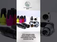 16A Conector XLR de fio 3 pines Ip65 resistente à água